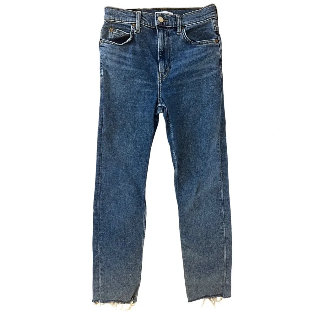 Re/Done Originals 70s Straight Medium Wash Jeans Size 25 - Picture 4 of 9